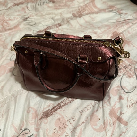 Coach red cherry metallic bennett bag. New without tags, never carried. - Picture 2 of 2